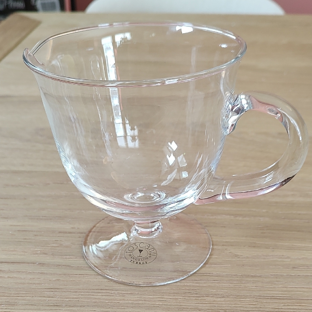 Toscany Hand blown Glass 5.5 Inches Clear Glass Pitcher